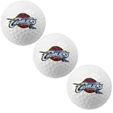 NBA McArthur Cleveland Cavaliers White 3-Pack Golf Balls