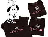 Always the Princess Black Dog Shirt w/ Rhinestone Tiara Crown at THE REGAL DOG - Size XS XSmall