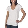 Juniors' Xhilaration® Double Vee Slub Pullover Sweater - White