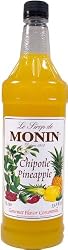 Monin Flavored Syrup, Chiptole Pineapple, 33.8-Ounce Plastic Bottles (Pack of 4)