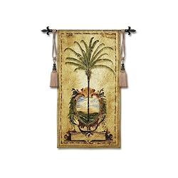 Palm Tree Tapestry Wallhanging With Comes With Wall Hanging Rod and Tassels