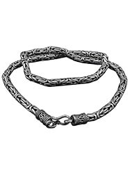 7mm Nickel Free Italian Sterling Silver Chain Necklaces Bali Byzantine Chain ( 22 " Long )