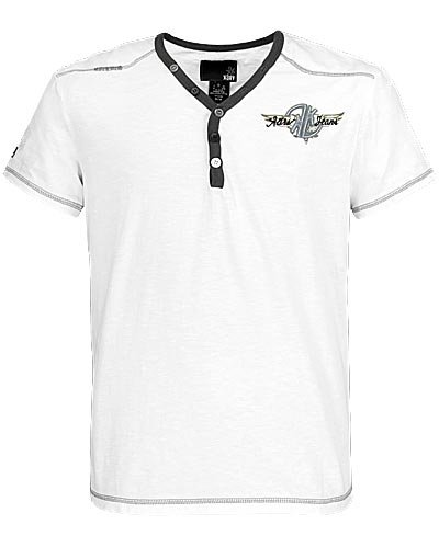 KARV Bir Henley Shirt White Black