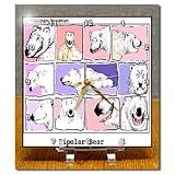 Londons Times Funny Medicine Cartoons - Bipolar Bear - Desk Clocks