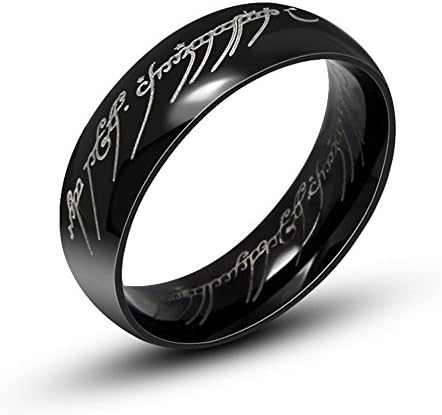 Fantas Casto Black Titanium Steel Lord of the Rings for Men and Women