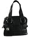 Fendi Handbags (Black) Large Crossword Patent Leather Tote 8BR568