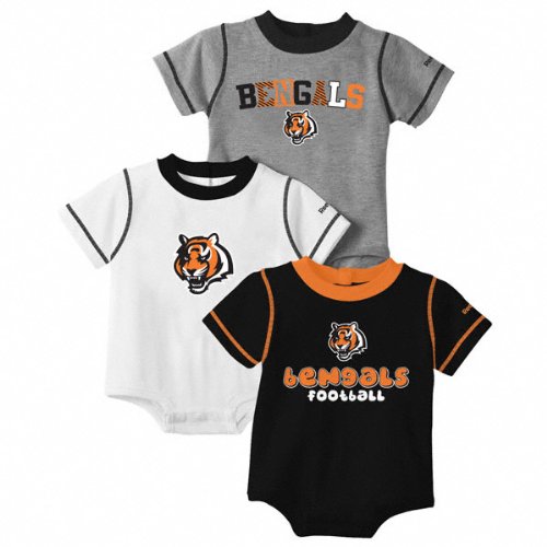 Cincinnati Bengals Infant 3-Piece Creeper Set