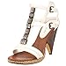 Fahrenheit Women's Vita-01 Wedge Double Buckle Sandal