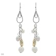 Made in Italy Pleasant Earrings With Crystals, Cubic zirconia and Simulated gems Beautifully Crafted in 14K/925 Gold plated Silver. Total item weight 23.5g Length 102mm