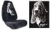Basset Hound Car Truck SUV Silhouette Print Dog Seat Covers 2 Black Universal Vehicle Bucket Seatcovers