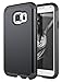 S6 Case, Galaxy S6 Defender case, SGM (TM) Premium Hybrid Dual Layer Armor Case For Samsung Galaxy S6 [Shock Proof] (Black + Black)