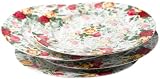 Royal Albert Country Rose Chintz Dinner Plates, Set of 4