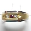 14K Two-Tone Gold Ruby and Diamond Man's Ring