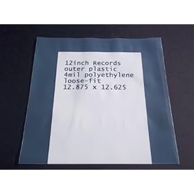 5 - 12inch Record - SLEEVES - OUTER PLASTIC - 4mil polyethylene - LOOSE FIT - 12 disco dj singles and vinyl Lp album covers poly bags 2LP gatefold