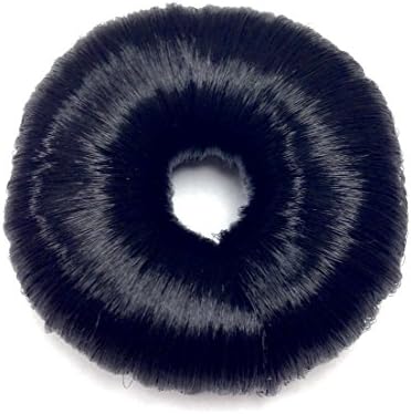 Salon Professional Hair Donut Up Do Hair Ring Hairstyler Bun creator Bridal 3" Hair Piece (Black)