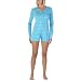 Xhilaration® Long-Sleeve Sleep Union Shortie - Turquoise