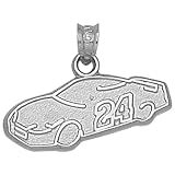 LogoArt Jeff Gordon Sterling Silver Car Pendant