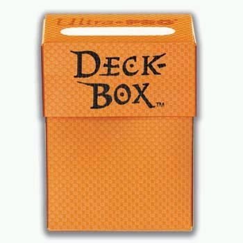ORANGE - Ultra PRO Textured Gaming Deck Box - Includes 50 Pack of Standard Size Deck Protectors and Sleeves