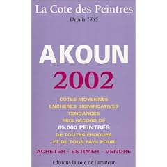 La Cote des peintres depuis 1985