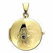 Round Photo Locket Charm Pendant