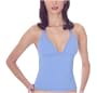 Nautica Women's Swimwear Sailcloth Molded Cup Ring Halterkini