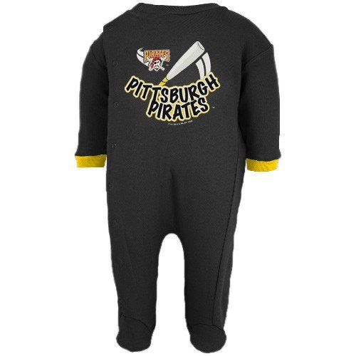 Pittsburgh Pirates Newborn Black Footed Sleeper Creeper (3-6 Months)