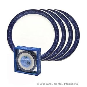 Dipping Desire Fondue Plates - Blueberry - Set of 4 by MSC by 