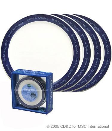 Dipping Desire Fondue Plates – Blueberry – Set of 4 by MSC