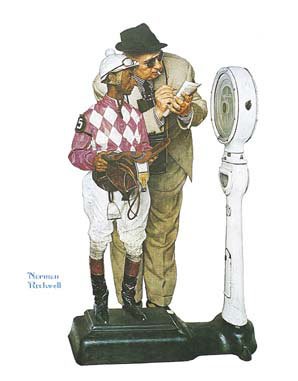 Weighing In, Art Poster by Norman Rockwell