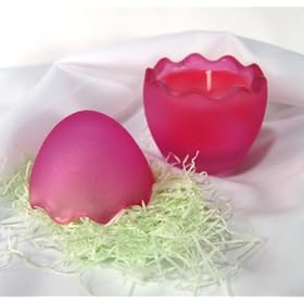 Easter Egg Container Candle- Ha ChaCha Cheesecake- Pink