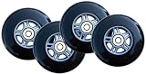 4 Black Wheels W Abec7 Bearings for RAZOR SCOOTER 100mm