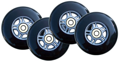4 Black Wheels W/Abec7 Bearings for RAZOR SCOOTER 100mm