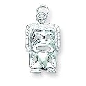 Sterling Silver Tiki Charm with 20 inch Sterling Silver Chain