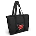University of Wisconsin Tote Bag Black Deluxe UW Badgers - For Travel or Beach Best Unique Gift Ideas for Her, Women, or Ladies