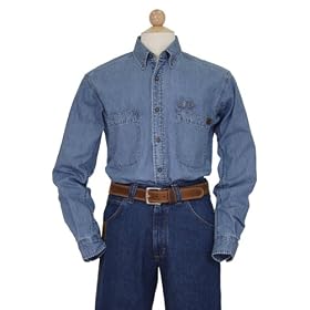 RIGGS WORKWEAR by Wrangler Men's Big and Tall Denim Work Shirt