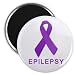EPILEPSY Awareness Purple Ribbon 2.25 inch Fridge Magnet