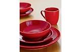 Electronics : Bosa Coupe 16 Piece Dinner Set - Red.