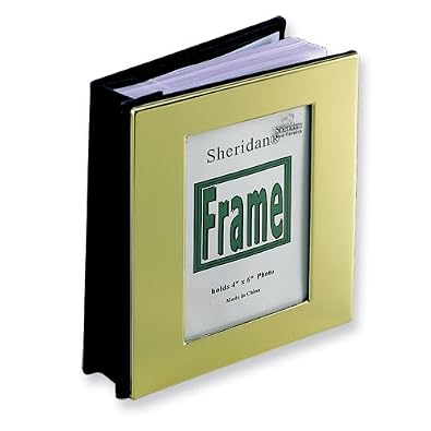 Brass Plated Frame Cover (Holds100 - 4x6 Photos) Photo Album