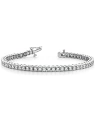 14k White Gold Tube Set Diamond Bracelet, Best Quality Free Gift Box Satisfaction Guaranteed
