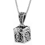 sterling silver square prayer box charm