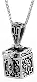 Sterling Silver Prayer Box with Cross