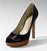 Autograph Leather Peep Toe Platform Shoes