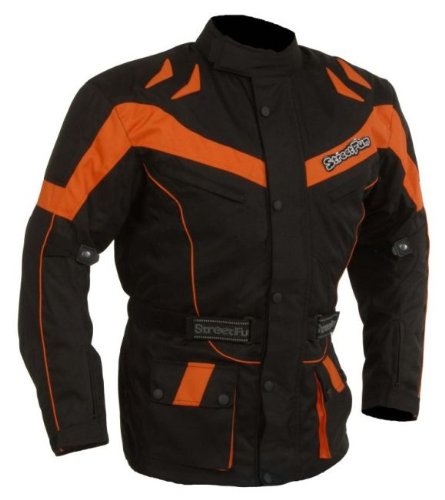 Motorrad Jacke Motorradjacke Tourenjacke Orange Gr. L