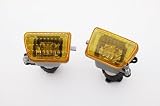 Yellow Glass French Style Front Fog Light With Metal Bracket For Volkswagen VW MK2 Golf Jetta Big Bumper