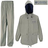 Columbia Sportswear Men's Ibex Rainsuit, Sage/Navy, Large