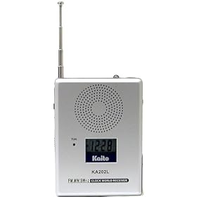 Click here to buy Kaito Pocket-Size AM FM and Shortwave Radio with Alarm Clock and LED flashlight, KA202L by Kaito.
