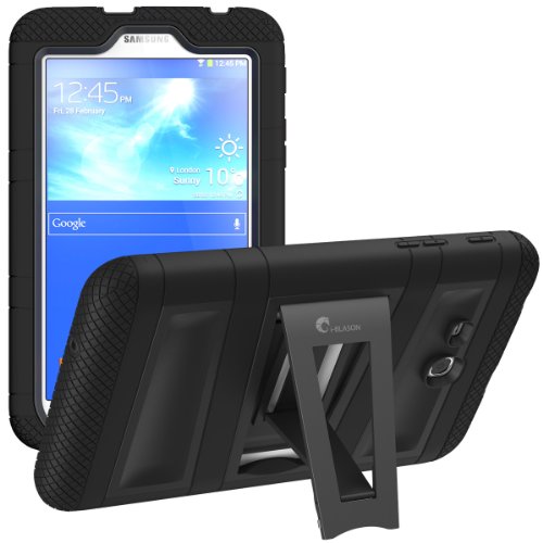 i-Blason Samsung Galaxy Tab 3 Lite 7.0 Case - Armorbox Dual Layer Hybrid Full-body Protective Cover with Kickstand and Impact Resistant Bumpers (Samsung Galaxy Tab 3 Lite 7.0, Black/Black)