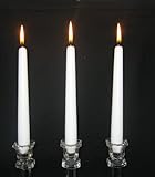 White Candles Taper 7 Inch. Burn 6 Hours Set of 20