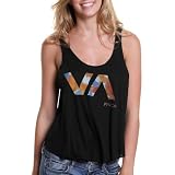 RVCA Blurred Watercolor Juniors Tank Top - Black