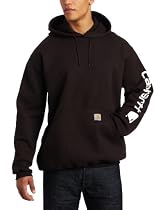 Carhartt Men's Midweight Hooded Logo-Sleeve Sweatshirt